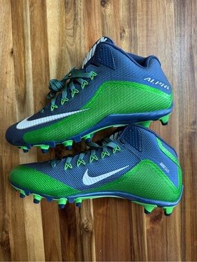 Nike Men's Athletic Cleats in Blue & Green NWOT